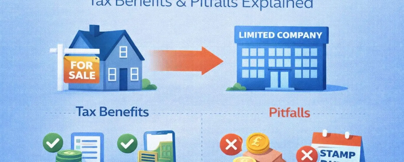 Selling property to a limited company explained showing tax benefits, stamp duty pitfalls and UK landlord tax considerations