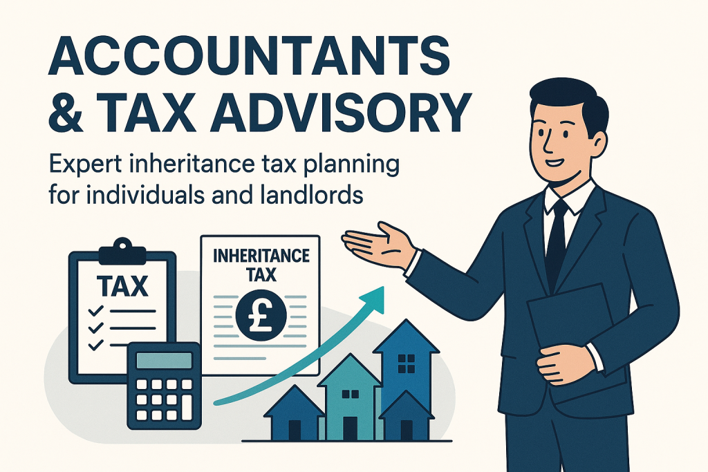 Accountants and tax advisors in London providing inheritance tax planning, landlord tax services, capital gains tax advice and business tax support.