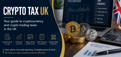 Crypto tax UK guide explaining cryptocurrency trading, Capital Gains Tax, Income Tax, staking, DeFi and HMRC reporting for UK taxpayersCrypto tax UK guide explaining cryptocurrency trading, Capital Gains Tax, Income Tax, staking, DeFi and HMRC reporting for UK taxpayers